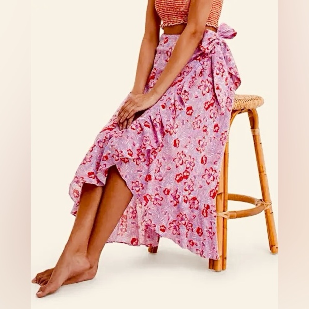 Draper James Floral Maxi Skirt in Purple